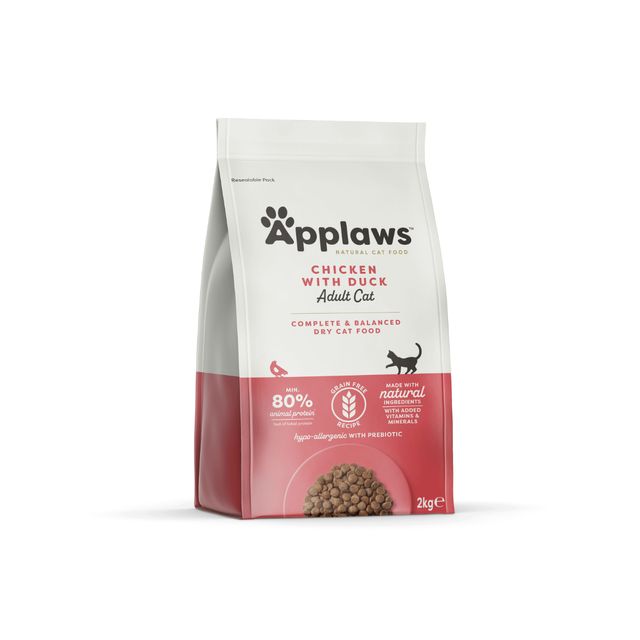 APPLAWS, Pui și Rață, hrană uscată pisici, 2kg