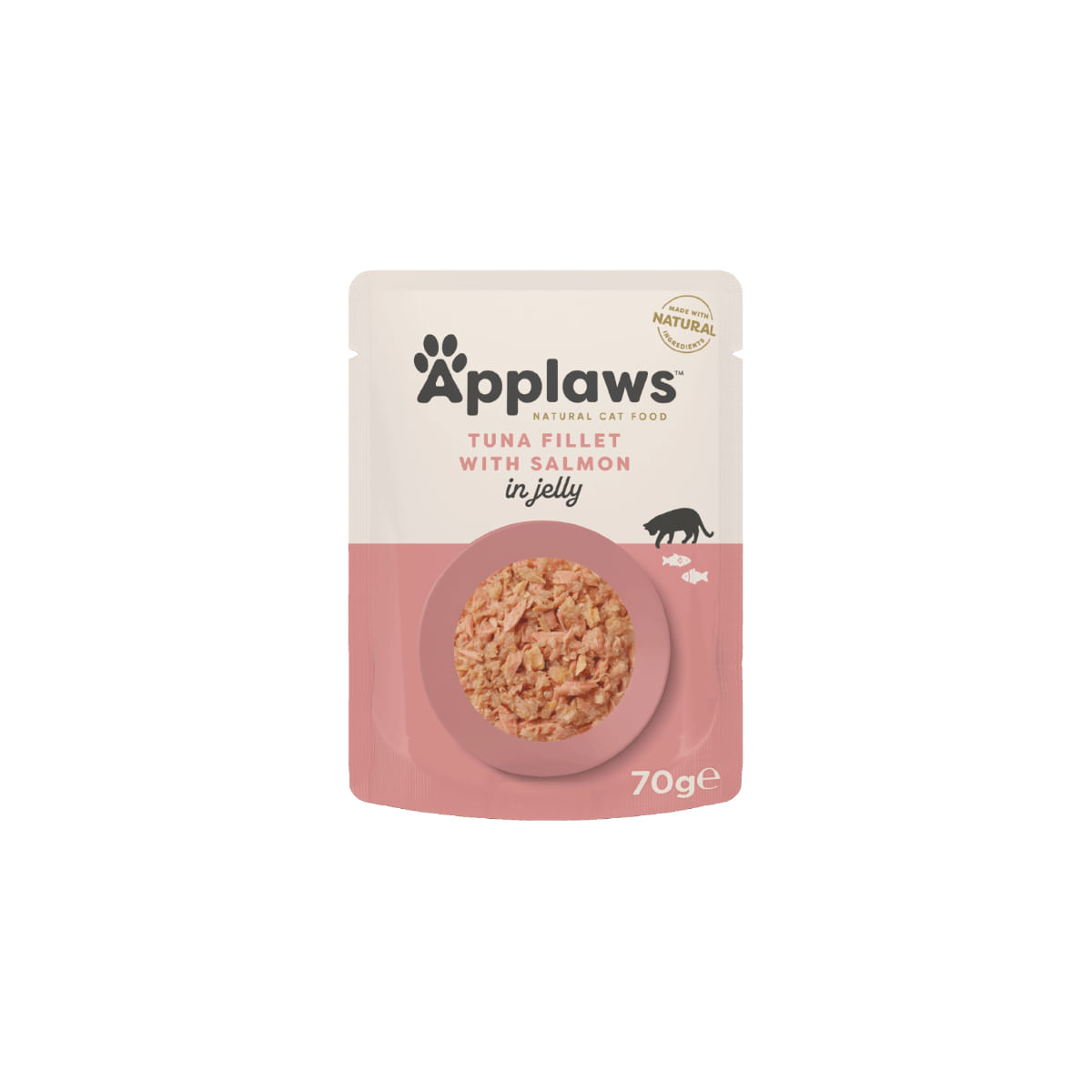 APPLAWS File, Ton și Somon, plic hrană umedă pisici, (în aspic), 70g