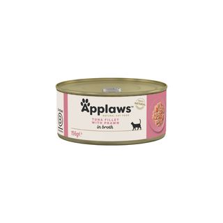 APPLAWS File, Ton și Creveți, conservă hrană umedă pisici, (în supă), 156g