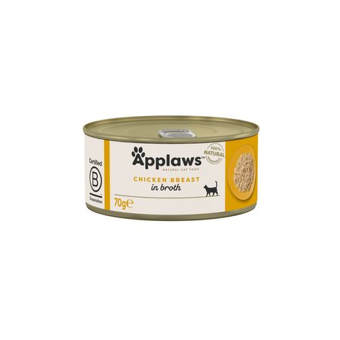APPLAWS Piept, Pui, conservă hrană umedă pisici, (în supă), 70g