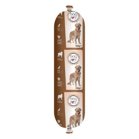 DOG JOY Salam, XS-XL, Miel, salam hrană umedă câini, 900g
