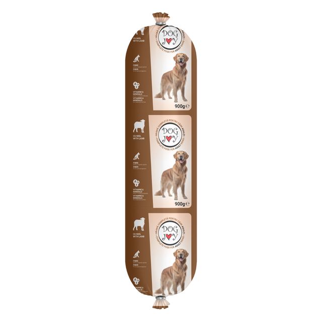 DOG JOY Salam, XS-XL, Miel, salam hrană umedă câini, 900g