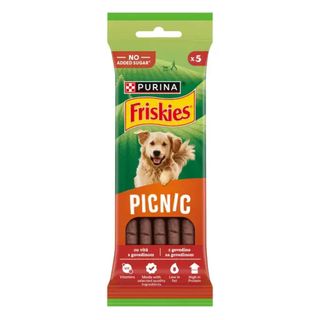 FRISKIES Picnic, XS-XL, Vită, punguță recompense câini, 42g