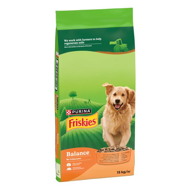 FRISKIES Balance, XS-XL, Pui și Legume, hrană uscată câini, 15kg