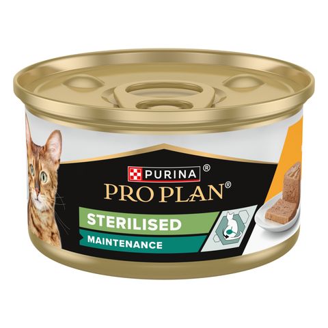 PURINA Pro Plan Sterilised Maintenance, Pui, conservă hrană umedă pisici sterilizate, (pate), 85g