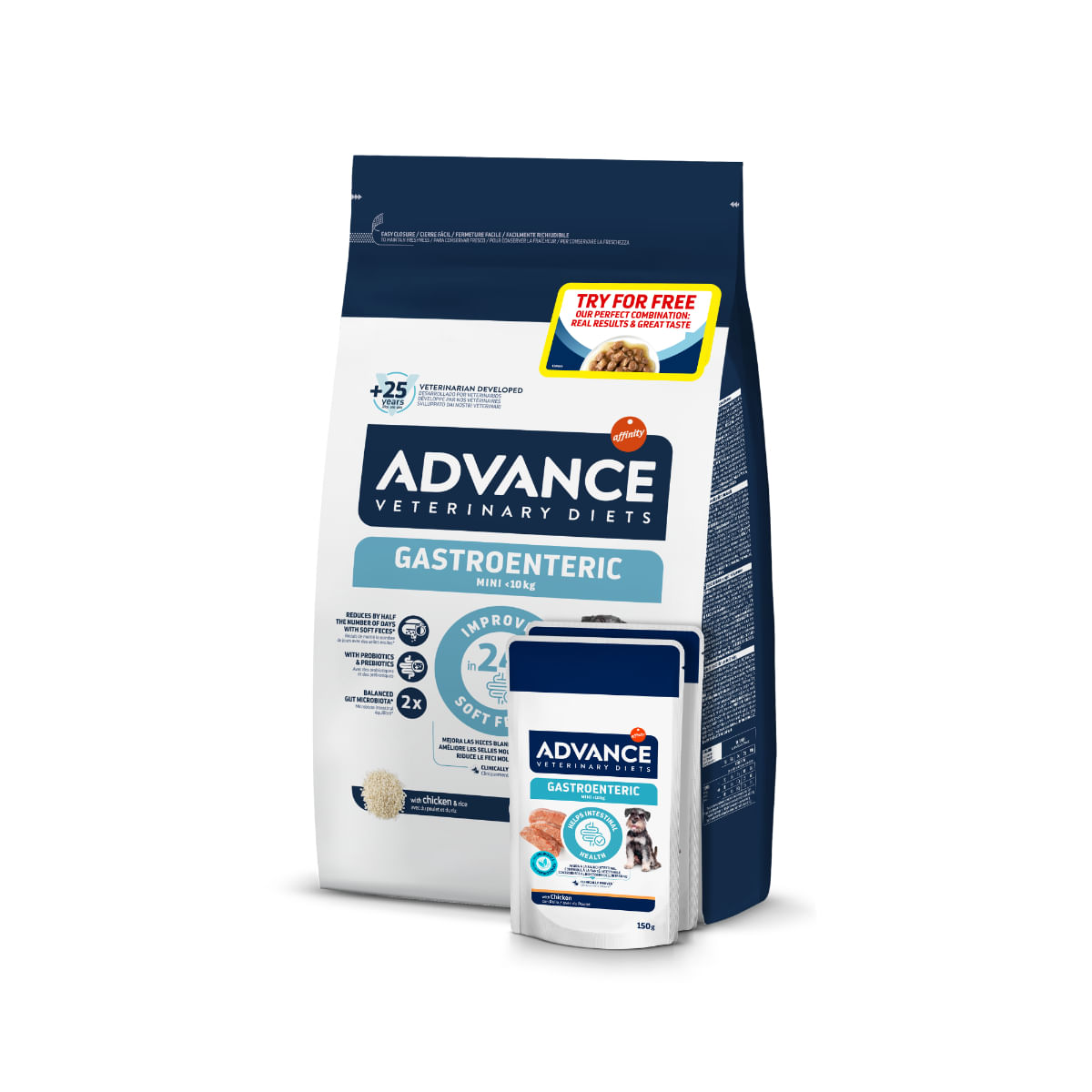 ADVANCE VETERINARY DIETS Gastroenteric Mini, XS-S, Pasăre, dietă veterinară, hrană uscată câini junior &amp; adult, sistem digestiv ADVANCE VETERINARY DIETS Gastroenteric Mini, XS-S, dietă veterinară, hrană uscată câini junior &amp; adult, sistem digestiv, 1.5kg