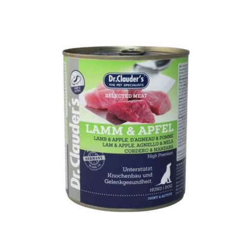 DR. CLAUDER'S Selected Meat, XS-XL, Miel și Mere, conservă hrană umedă fără cereale câini, sistem articular, (în suc propriu), 800g
