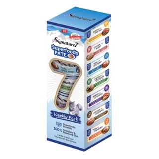 SIGNATURE7 Weekly Pack Superfoods Pate, Pui și Pește, conservă hrană umedă fără cereale pisici, (pate), multipack, 70g x 7buc