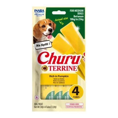 INABA Churu Terrine Medium, M, dovleac, punguță recompense câini, 60g