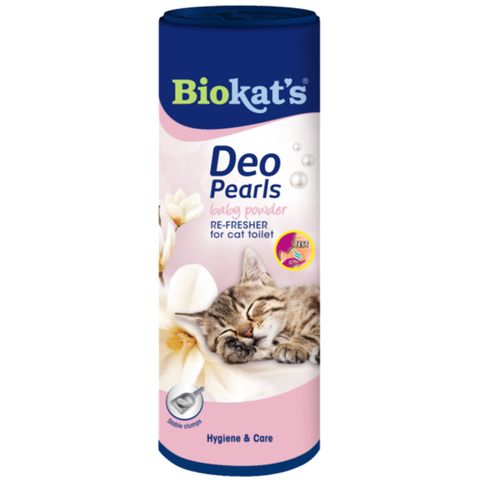 BIOKAT'S Deo Pearls Baby Powder, odorizant litieră pisici, Talc, 700g