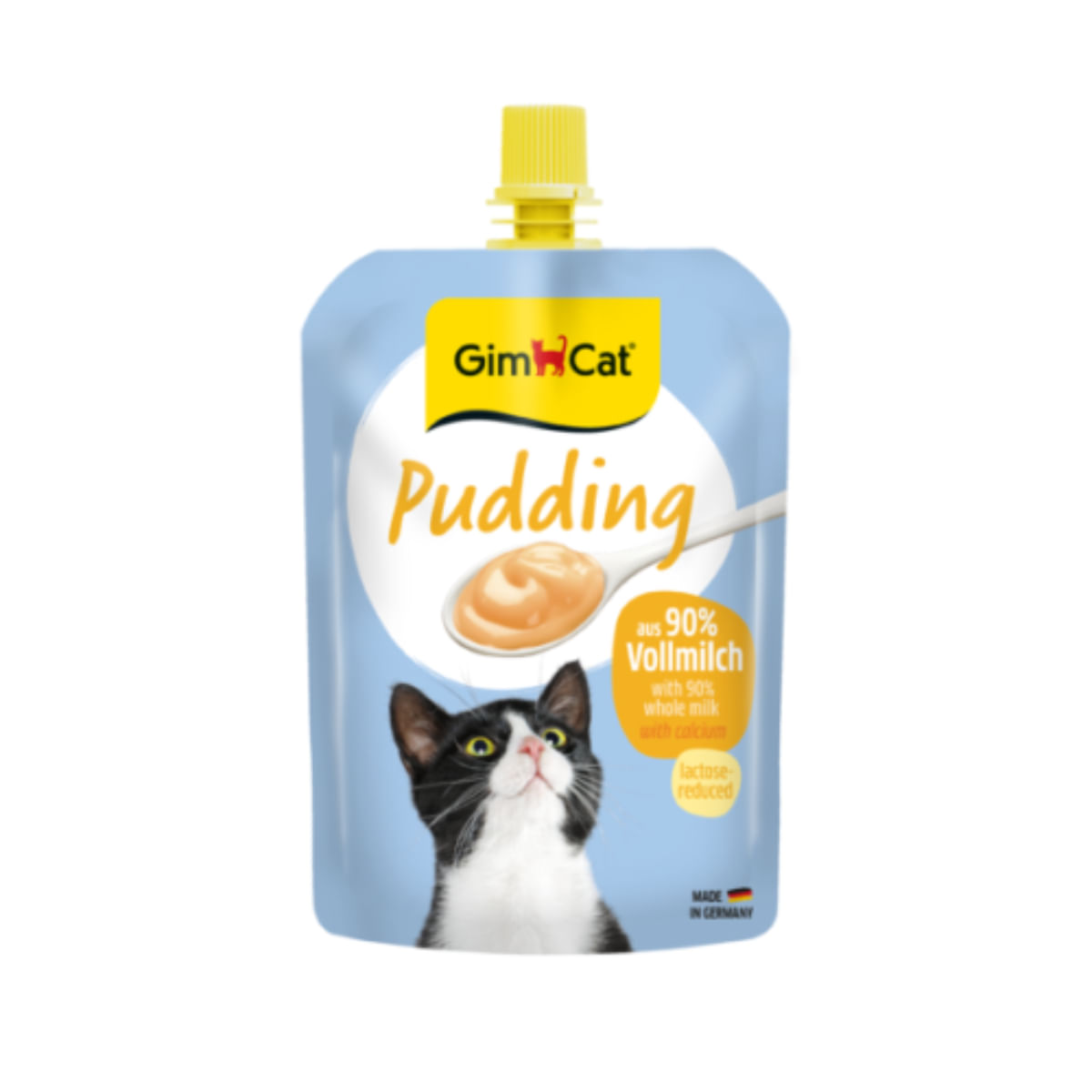 GIMCAT Pudding, Lapte, resigilabil recompense pisici, 150g