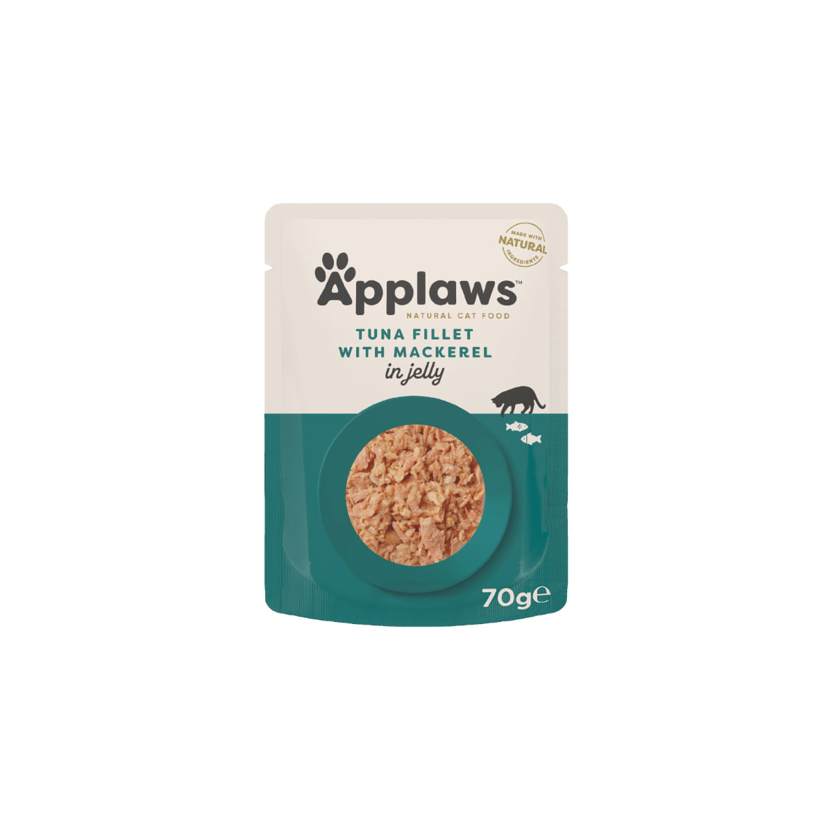 APPLAWS File, Ton și Macrou, plic hrană umedă pisici, (în aspic), 70g APPLAWS File, Ton și Macrou, plic hrană umedă pisici, (în aspic), bax, 70g x 16buc