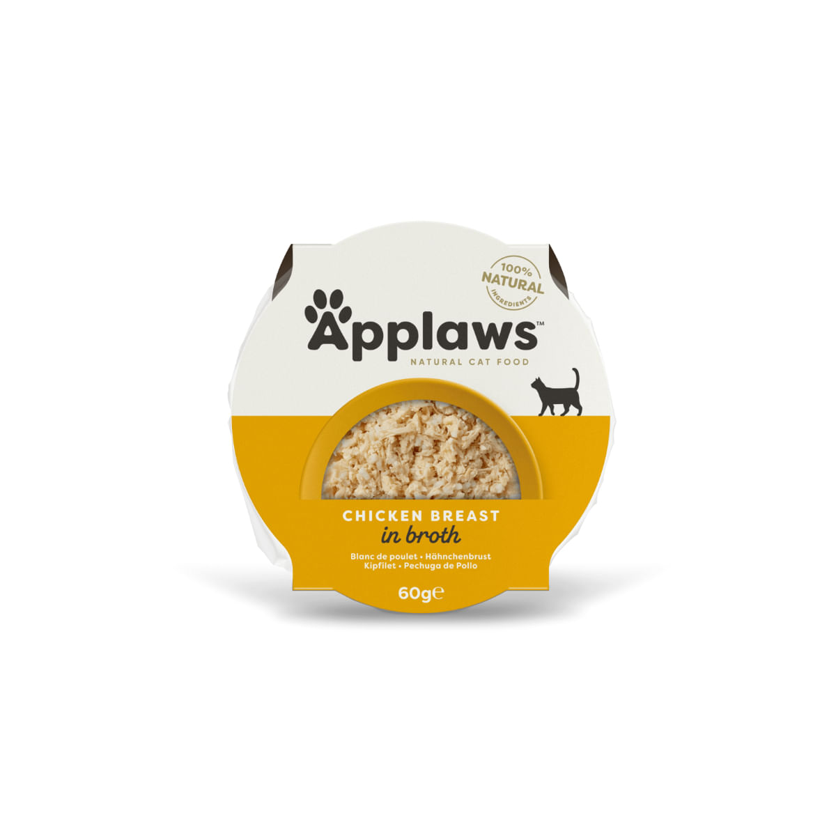 APPLAWS Piept, Pui, bol hrană umedă pisici, (în supă), 60g APPLAWS Piept, Pui, bol hrană umedă pisici, (în supă), bax, 60g x10buc