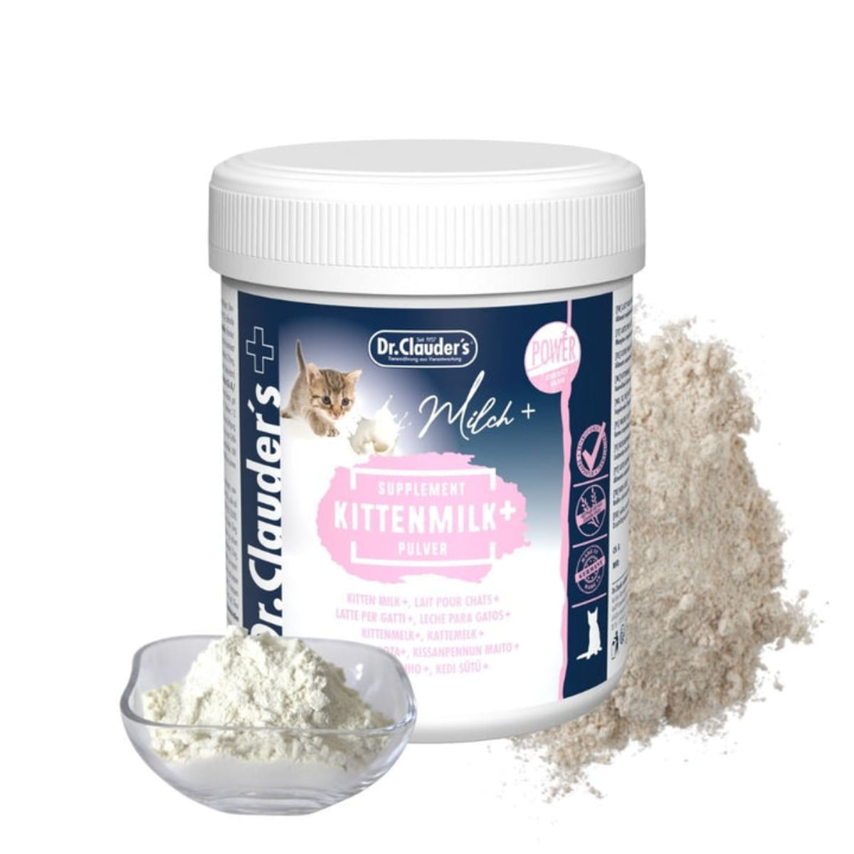 DR. CLAUDER'S Pro Life Kitten Milk, flacon înlocuitor lapte matern pisici junior, 200g