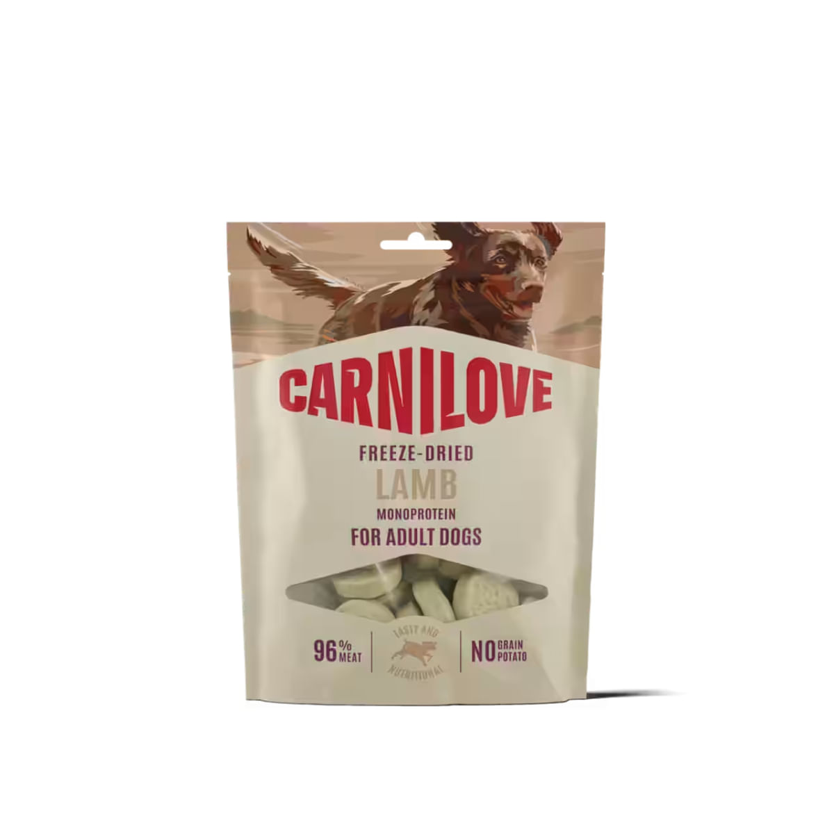 CARNILOVE Freeze Dried, XS-XL, Miel, punguță recompense fără cereale câini, 60g