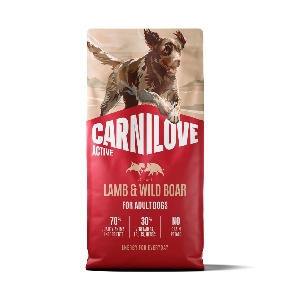 CARNILOVE Active, XS-XL, Rață și Fazan, hrană uscată fără cereale câini, 12kg