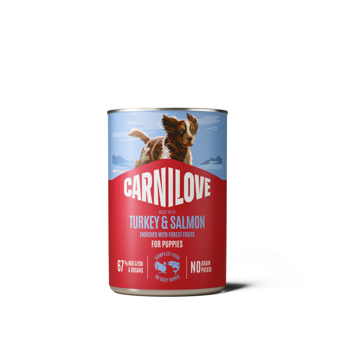 CARNILOVE Puppies, XS-XL, Curcan și Somon, conservă hrană umedă fără cereale câini junior, (pate), 400g