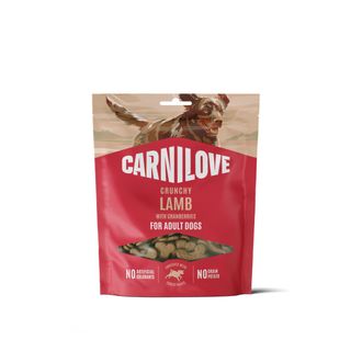 CARNILOVE Crunchy, XS-XL, Miel și Afine, punguță recompense fără cereale câini, 200g