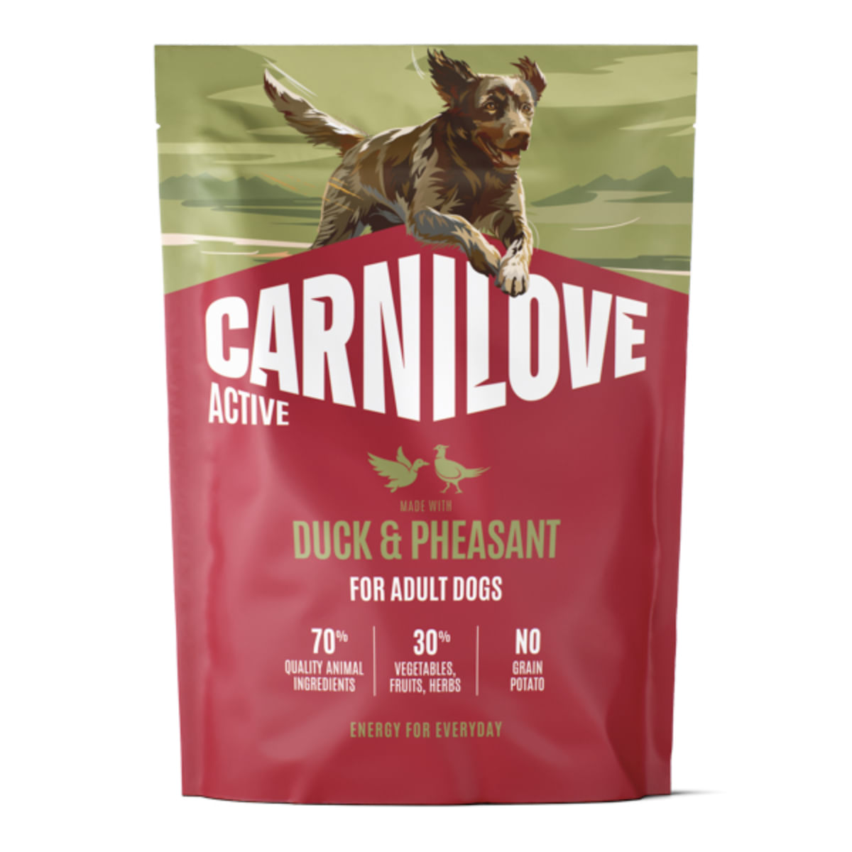 CARNILOVE Active, XS-XL, Rață și Fazan, hrană uscată fără cereale câini, 1.5kg