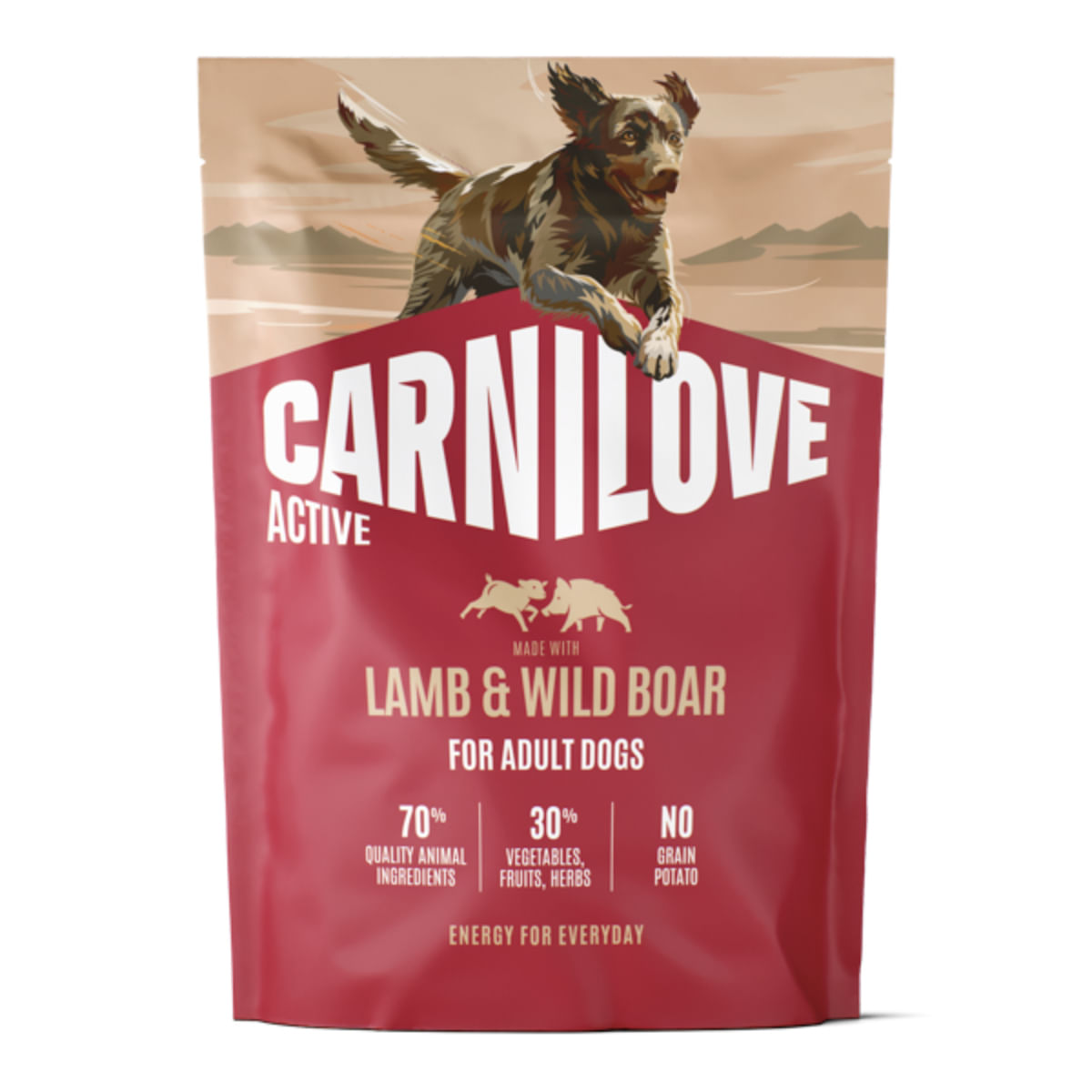 CARNILOVE Active, XS-XL, Miel și Mistreț, hrană uscată fără cereale câini, 1.5kg