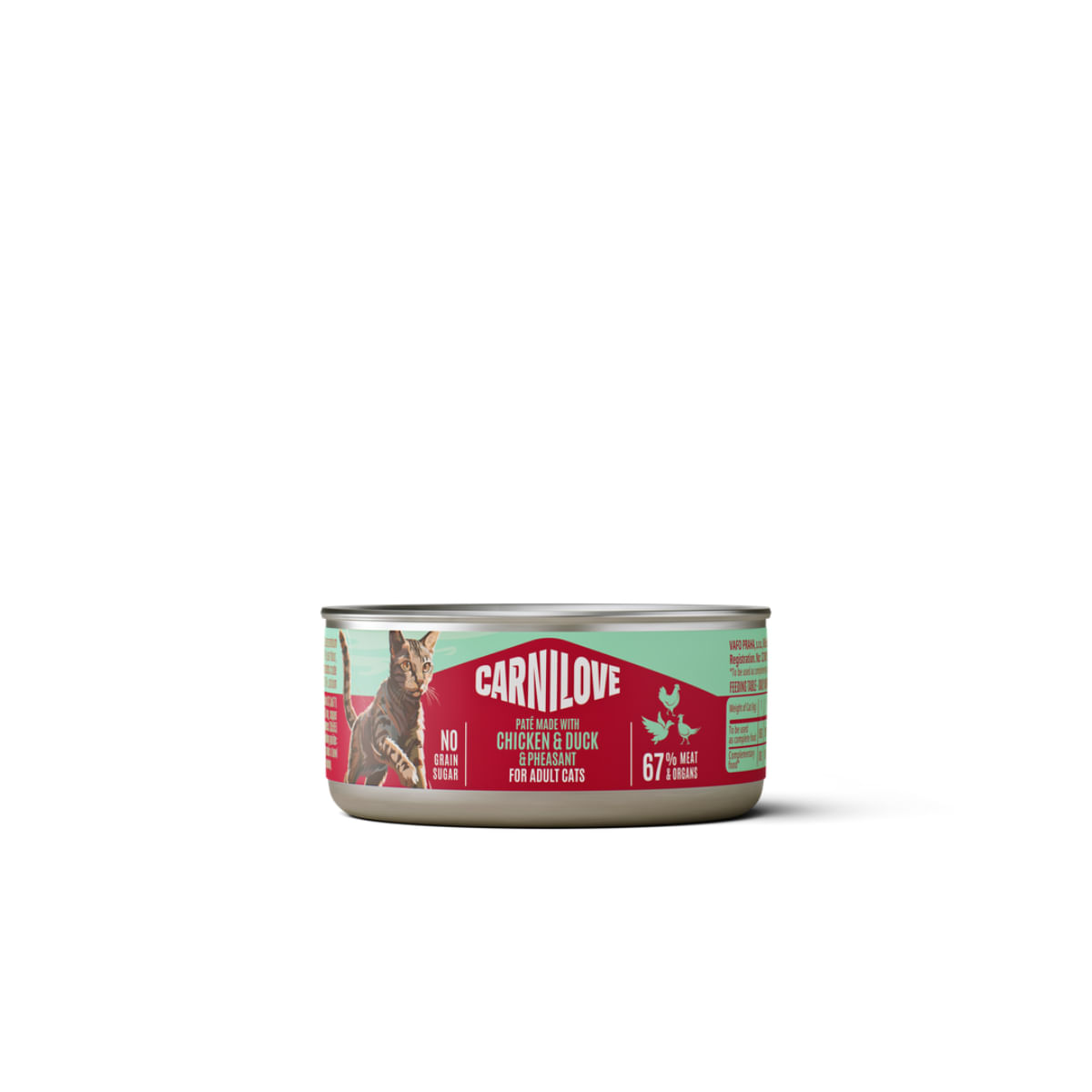 CARNILOVE, Pui și Rață, conservă hrană umedă fără cereale pisici, (pate), 100g