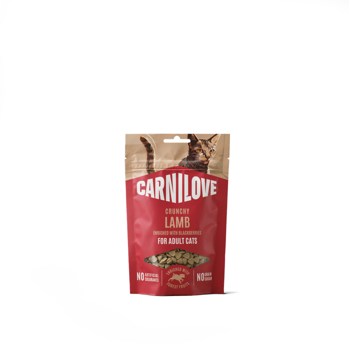 CARNILOVE Crunchy Snack, Miel și Afine, punguță recompense fără cereale pisici, 50g