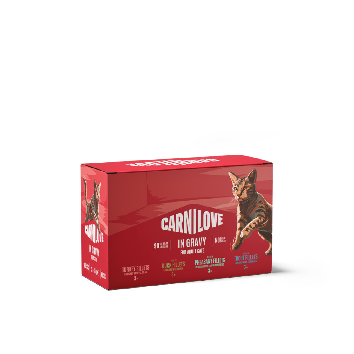 CARNILOVE, Curcan și Rață, plic hrană umedă fără cereale pisici, (în sos), multipack, 85g x 12buc