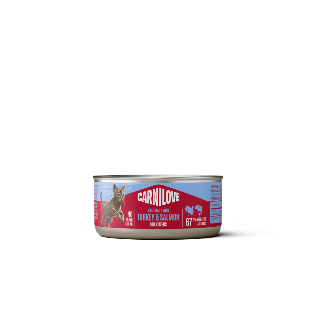 CARNILOVE Kittens, Curcan și Somon, conservă hrană umedă fără cereale pisici junior, (pate), bax, 100g x 12buc