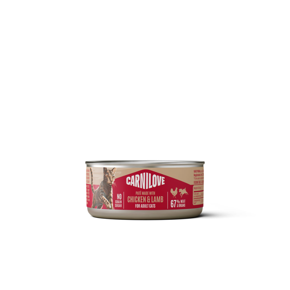 CARNILOVE, Pui și Miel, conservă hrană umedă fără cereale pisici, (pate), bax, 100g x 12buc