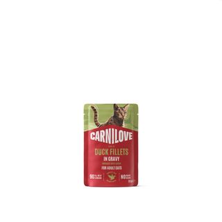 CARNILOVE, Rață și Catnip, plic hrană umedă fără cereale pisici, (în sos), 85g
