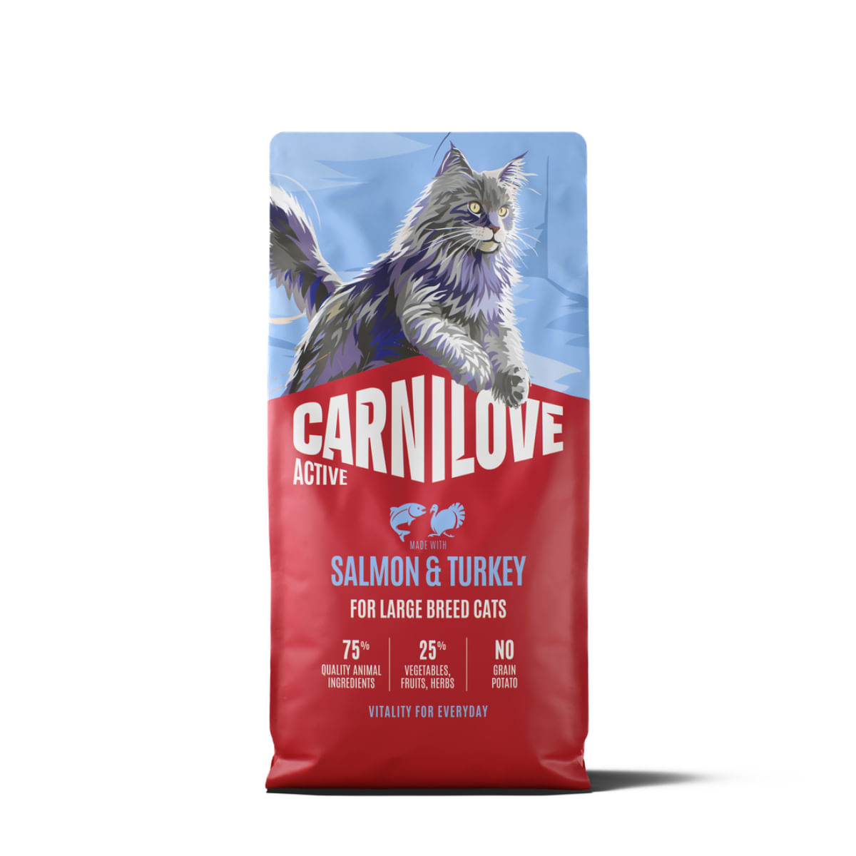 CARNILOVE Active Active Large Breed, Somon și Curcan, hrană uscată fără cereale pisici, 6kg
