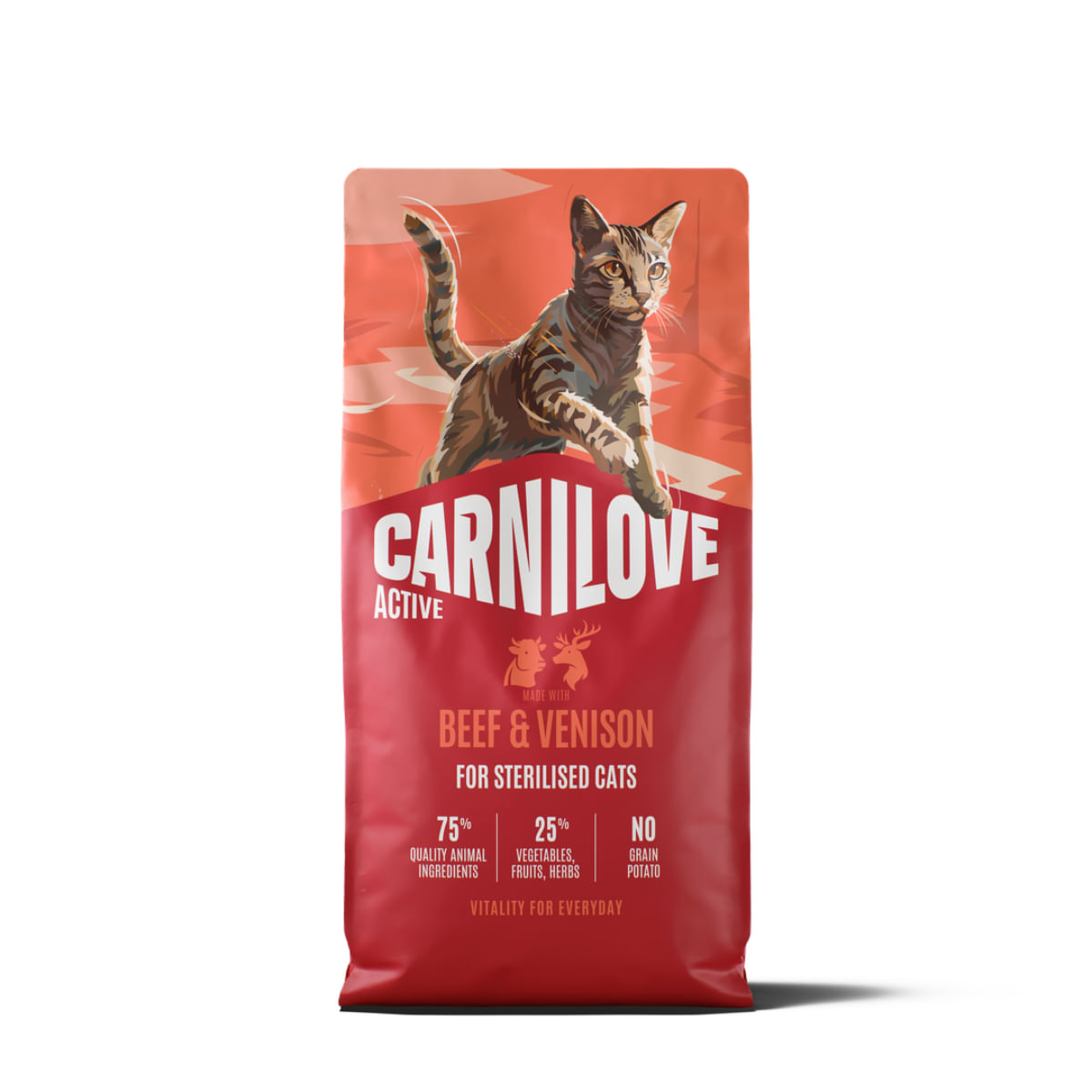 CARNILOVE Active Sterilised, Vită și Vânat, hrană uscată fără cereale pisici sterilizate, 400g